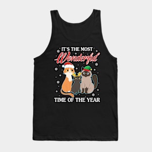 Cats Dance Together It's The Most Wonderful Time Of The Year Tank Top